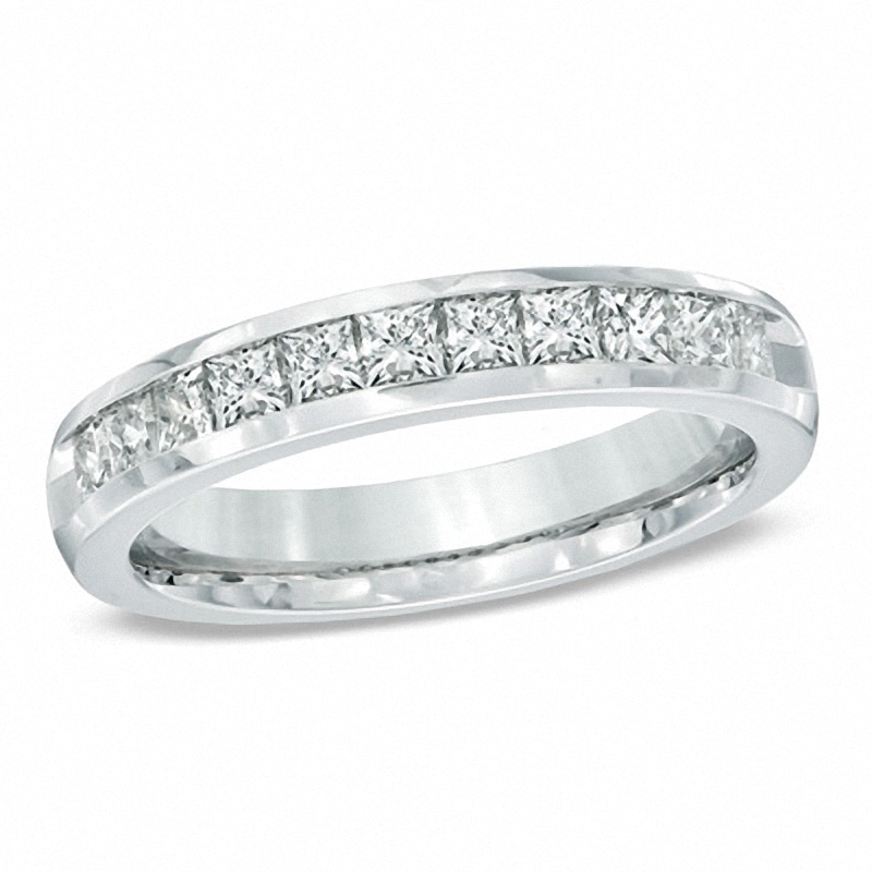 Previously Owned - 1 CT. T.W. Princess-Cut Diamond Band in 14K White Gold
