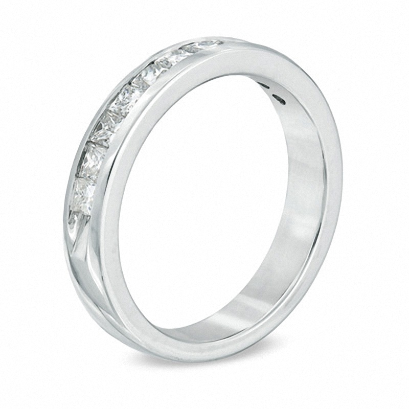 Previously Owned - 1 CT. T.W. Princess-Cut Diamond Band in 14K White Gold