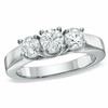 Thumbnail Image 1 of Previously Owned - 1 CT. T.W. Diamond Three Stone Ring in 14K White Gold