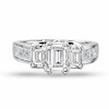 Thumbnail Image 0 of Previously Owned - 1 CT. T.W. Emerald-Cut Diamond Three Stone Engagement Ring in 14K White Gold