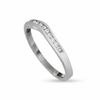 Thumbnail Image 1 of Previously Owned - 14K White Gold Contour Band with Diamond Accents