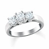 Thumbnail Image 1 of Previously Owned - 1-1/4 CT. T.W. Diamond Three Stone Ring in 14K White Gold