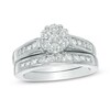 Thumbnail Image 1 of Previously Owned - 1 CT. T.W. Diamond Flower Bridal Set in 10K White Gold