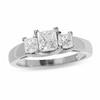 Thumbnail Image 1 of Previously Owned - 1 CT. T.W. Princess-Cut Diamond Three Stone Ring in 14K White Gold