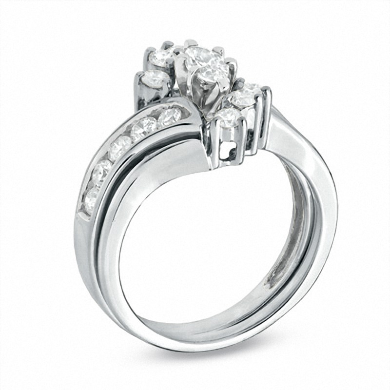 Main Image 2 of Previously Owned - 1 CT. T.W. Marquise Diamond Bridal Set in 14K White Gold