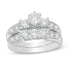 Thumbnail Image 1 of Previously Owned - 2 CT. T.W. Diamond Three Stone Bridal Set in 14K White Gold