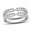Thumbnail Image 1 of Previously Owned - 1/4 CT. T.W. Channel-Set Diamond Solitaire Enhancer in 14K White Gold