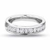 Thumbnail Image 0 of Previously Owned - 1/2 CT. T.W. Round and Baguette Diamond Channel Band in 14K White Gold