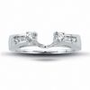 Thumbnail Image 0 of Previously Owned - 1/4 CT. T.W. Diamond Solitaire Enhancer in 14K White Gold with Channel Set Diamonds