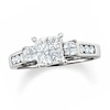 Thumbnail Image 1 of Previously Owned - 1 CT. T.W. Quad Princess-Cut Diamond Three Stone Ring in 14K White Gold