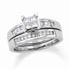 Thumbnail Image 0 of Previously Owned - 1-1/2 CT. T.W. Quad Princess-Cut Diamond Bridal Set in 14K White Gold