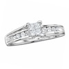 Thumbnail Image 0 of Previously Owned - 1/2 CT. T.W. Quad Princess Diamond Ring in 14K White Gold