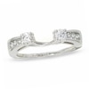 Thumbnail Image 1 of Previously Owned - 1/2 CT. T.W. Four-Stone Diamond Pinched Wrap Solitaire Enhancer in 14K White Gold