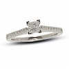 Thumbnail Image 1 of Previously Owned - 1/2 CT. T.W. Colourless Princess-Cut Diamond Solitaire Engagement Ring in 18K White Gold