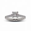 Thumbnail Image 0 of Previously Owned - 1 CT. T.W. Certified Colorless Princess-Cut Diamond Solitaire Engagement Ring in 18K White Gold