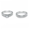 Thumbnail Image 3 of Previously Owned - 1 CT. T.W. Princess-Cut Diamond Bridal Set in 14K White Gold