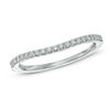 Thumbnail Image 1 of Previously Owned - 1/8 CT. T.W. Diamond Contour Wedding Band in 14K White Gold