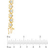 Thumbnail Image 2 of Previously Owned - Diamond Accent Heart Link Bracelet in Sterling Silver with 14K Gold Plate - 7.25"