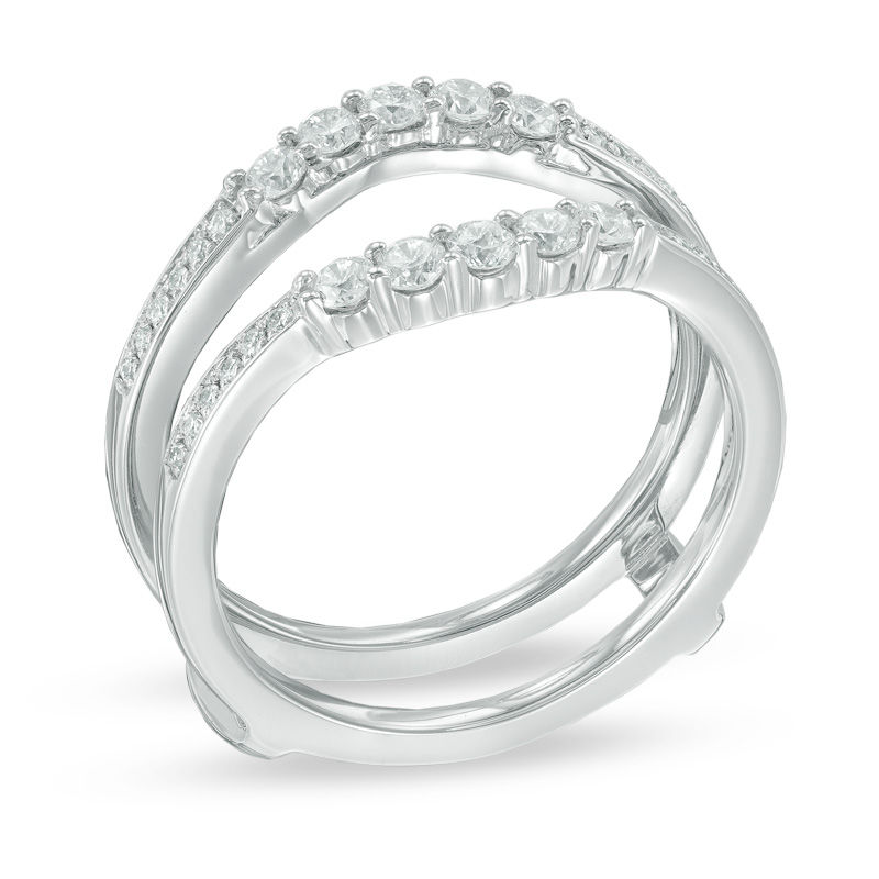 Main Image 2 of Previously Owned - 1/2 CT. T.W.  Diamond Solitaire Enhancer in 14K White Gold (I/SI2)