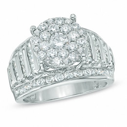 Previously Owned - 2 CT. T.W. Composite Diamond Engagement Ring in 14K White Gold