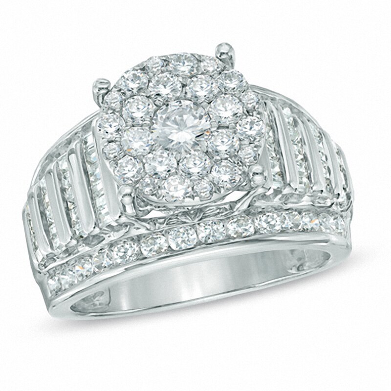 Main Image 1 of Previously Owned - 2 CT. T.W. Composite Diamond Engagement Ring in 14K White Gold
