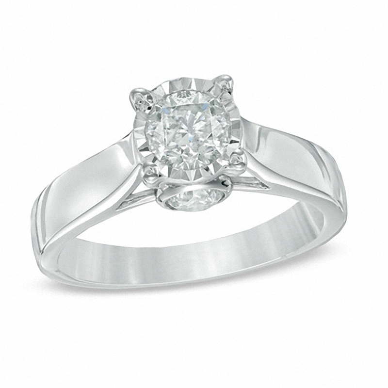 Main Image 1 of Previously Owned - 1-1/4 CT. T.W. Diamond Engagement Ring in 14K White Gold