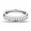 Thumbnail Image 1 of Previously Owned - 1/4 CT. T.W. Round and Baguette Diamond Channel Band in 14K White Gold