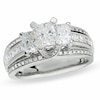 Thumbnail Image 0 of Previously Owned - 1-3/4 CT. T.W. Radiant Cut Diamond Three Stone Ring in 14K White Gold
