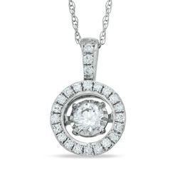 Previously Owned - 1/3 CT. T.W. Diamond Frame Pendant in 10K White Gold