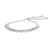 Thumbnail Image 1 of Previously Owned - 1/2 CT. T.W. Diamond "S" Bar Bolo Bracelet in 10K White Gold - 9.5"