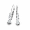 Thumbnail Image 0 of Previously Owned - 1 CT. T.W. Three Stone Diamond Earrings in 14K White Gold