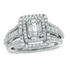 Thumbnail Image 0 of Previously Owned - 1 CT. T.W. Multi-Baguette Diamond Double Frame Engagement Ring in 14K White Gold