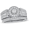 Thumbnail Image 0 of Previously Owned - 3/4 CT. T.W. Diamond Frame Bridal Set in 10K White Gold