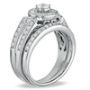 Thumbnail Image 1 of Previously Owned - 3/4 CT. T.W. Diamond Frame Bridal Set in 10K White Gold