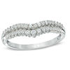 Thumbnail Image 0 of Previously Owned - 1/3 CT. T.W. Diamond Double Row Contour Wedding Band in 14K White Gold