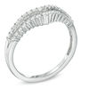Thumbnail Image 1 of Previously Owned - 1/3 CT. T.W. Diamond Double Row Contour Wedding Band in 14K White Gold