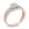 Thumbnail Image 1 of Previously Owned - 1/3 CT. T.W. Diamond Frame Bridal Set in 10K Rose Gold