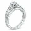 Thumbnail Image 2 of Previously Owned - 1/2 CT. T.W. Diamond Three Stone Split Shank Bridal Set in 14K White Gold (I/SI2)