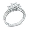 Thumbnail Image 2 of Previously Owned - 1-1/2 CT. T.W. Princess-Cut Diamond Past Present Future® Ring in 14K White Gold