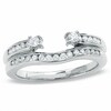Thumbnail Image 1 of Previously Owned - 1/3 CT. T.W. Diamond Double Row Solitaire Enhancer in 14K White Gold