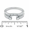 Thumbnail Image 3 of Previously Owned - 1/3 CT. T.W. Diamond Double Row Solitaire Enhancer in 14K White Gold