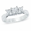 Thumbnail Image 1 of Previously Owned - Celebration Lux® 1 CT. T.W. Princess-Cut Diamond Three Stone Ring in 14K White Gold (I/SI2)