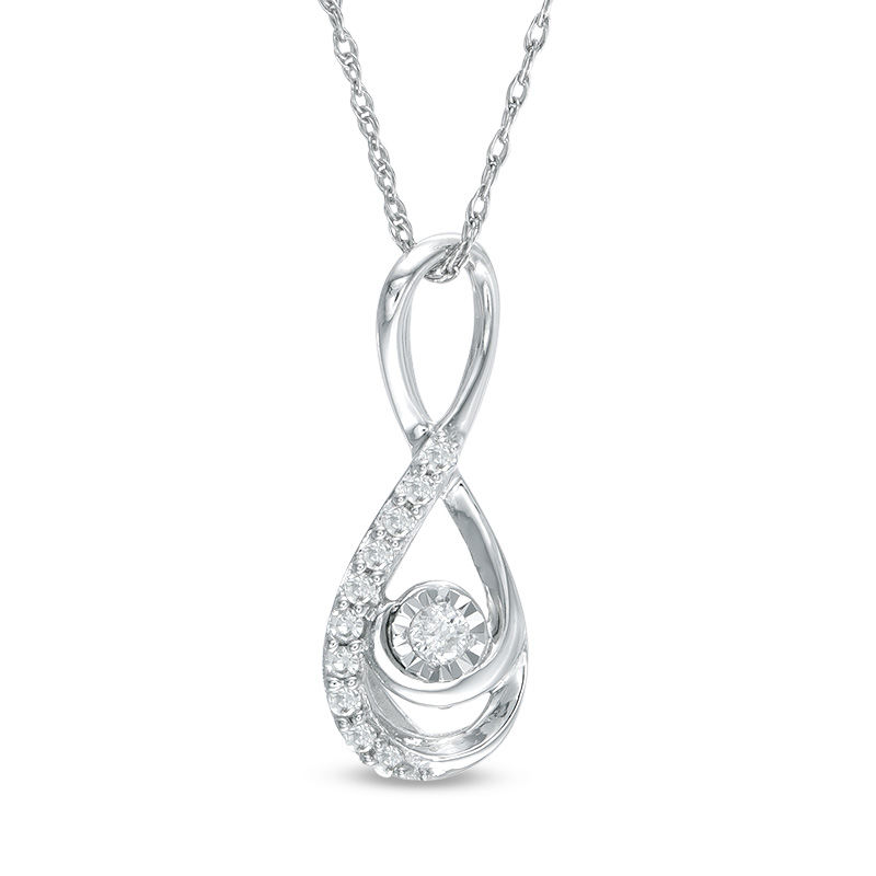 Previously Owned - Diamond Accent Infinity Pendant in 10K White Gold