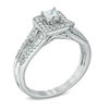 Thumbnail Image 2 of Previously Owned - 1/2 CT. T.W. Princess-Cut Diamond Frame Vintage-Style Engagement Ring in 10K White Gold