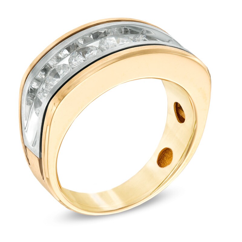 Main Image 2 of Previously Owned - 2 CT. T.W. Diamond Wedding Band in  10K Two-Tone Gold