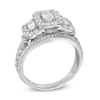 Thumbnail Image 2 of Previously Owned - 1-1/2 CT. T.W. Emerald-Cut Diamond Past Present Future® Ring in 14K White Gold