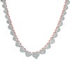 Thumbnail Image 1 of Previously Owned - 1/10 CT. T.W. Diamond Heart Necklace in Sterling Silver and 18K Rose Gold Plate - 16"