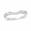 Thumbnail Image 1 of Previously Owned - 1/5 CT. T.W. Diamond Contour Anniversary Band in 14K White Gold