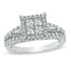 Thumbnail Image 0 of Previously Owned - 1-1/5 CT. T.W. Quad Princess-Cut Diamond Engagement Ring in 14K White Gold