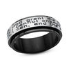 Thumbnail Image 0 of Previously Owned - Men's 8.0mm Serenity Prayer Spinner Band in Two-Tone Stainless Steel